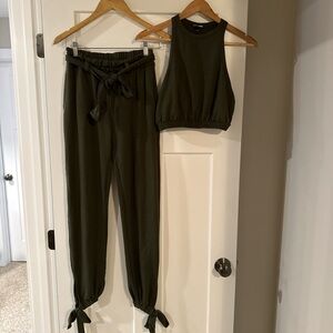 Olive Green Women's Jumpsuit